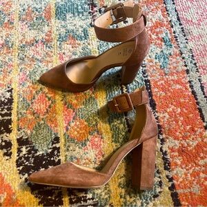 Call it spring womens vegan suede strappy heels